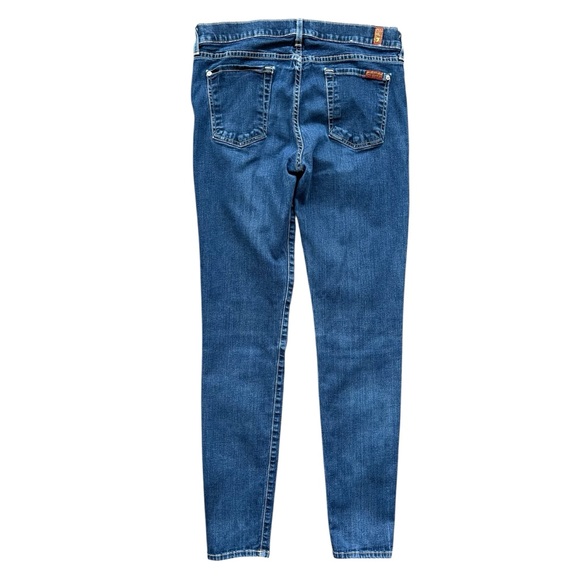 7 For All Mankind Women’s Dark Blue The Skinny Jeans Size 30 - Picture 2 of 10
